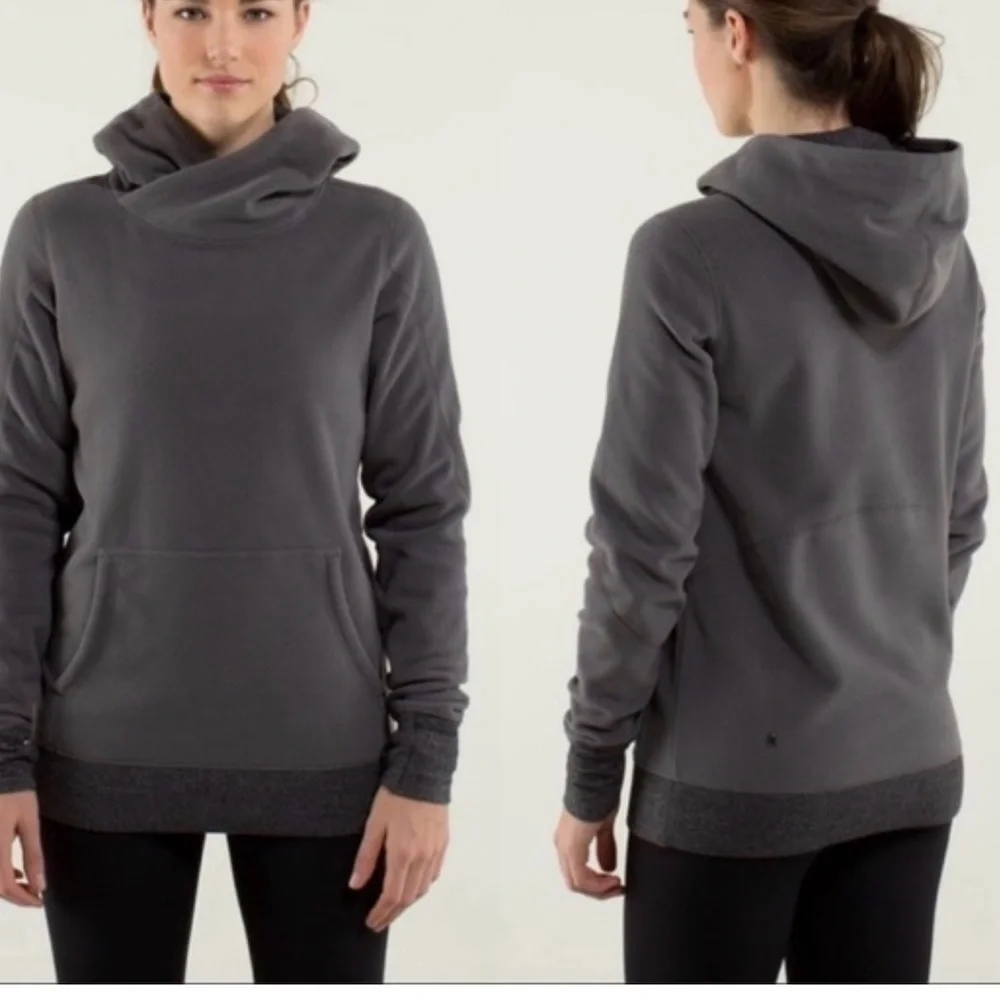 Women's Gray‎ Hooded Top